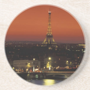 Frankreich, Paris Sonnenuntergang Blick auf Eiffel Untersetzer