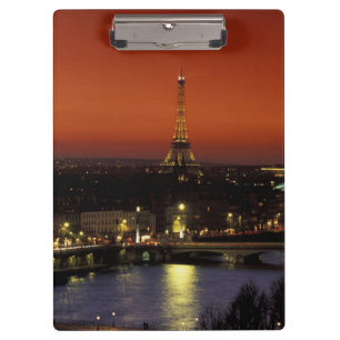 Frankreich, Paris Sunset View Eiffelturm und Klemmbrett