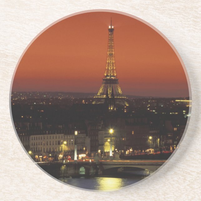 Frankreich, Paris Sunset View Eiffelturm und Untersetzer (Vorne)