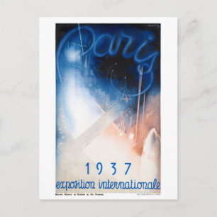 Frankreich Paris Vintage Reiseposter Restauriert Postkarte