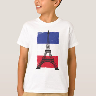 Frankreich - Pariser Flagge T-Shirt