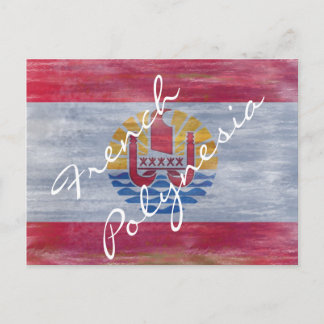 Frankreich-Polynesien-Fahne Postkarte