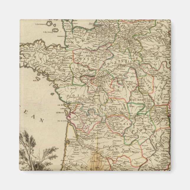 Frankreich Postwege Magnet (Vorne)