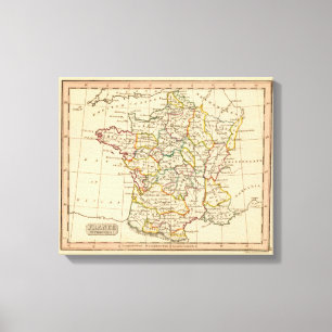 Frankreich, Provinzen Leinwanddruck