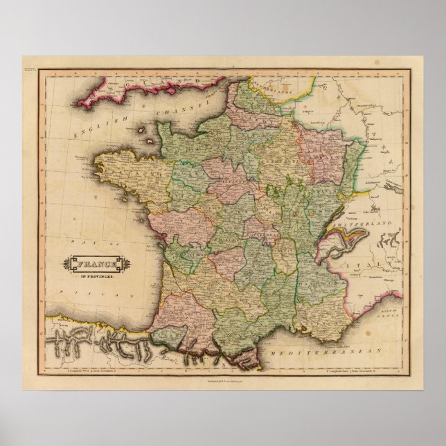 Frankreich, Provinzen Poster (Vorne)