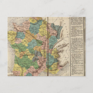 Frankreich Provinzen und Departements Postkarte