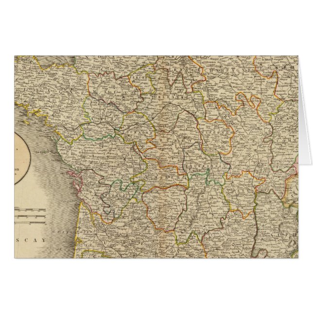 Frankreich Provinzgrenzen (Vorderseite (Horizontal))
