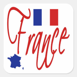Frankreich Quadratischer Aufkleber