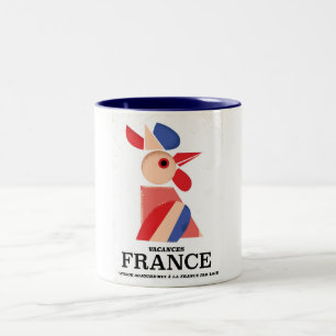 Frankreich - Reise heute nach Frankreich auf dem L Zweifarbige Tasse