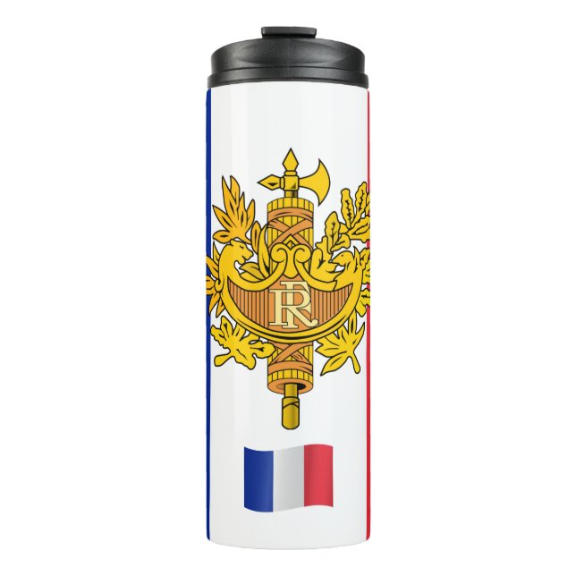 Frankreich Reisen Mug, patriotische französische F Thermosbecher (Vorderseite)