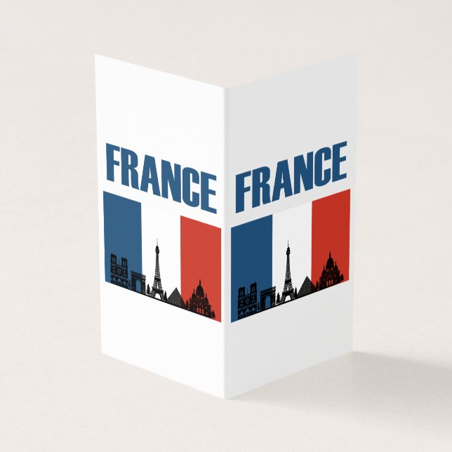 Frankreich Reisen - Paris City Skyline Französisch (Vorderseite)