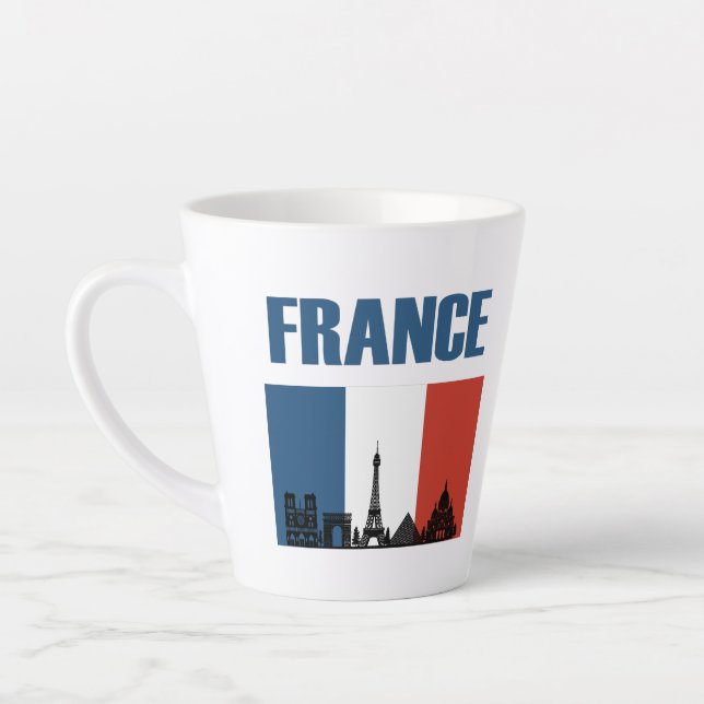 Frankreich Reisen - Paris City Skyline Französisch Milchtasse (Links)