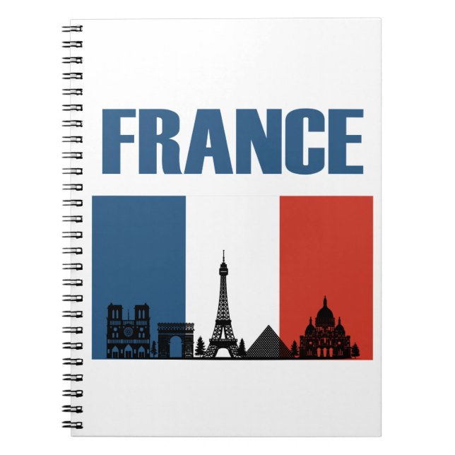 Frankreich Reisen - Paris City Skyline Französisch Notizblock (Vorderseite)