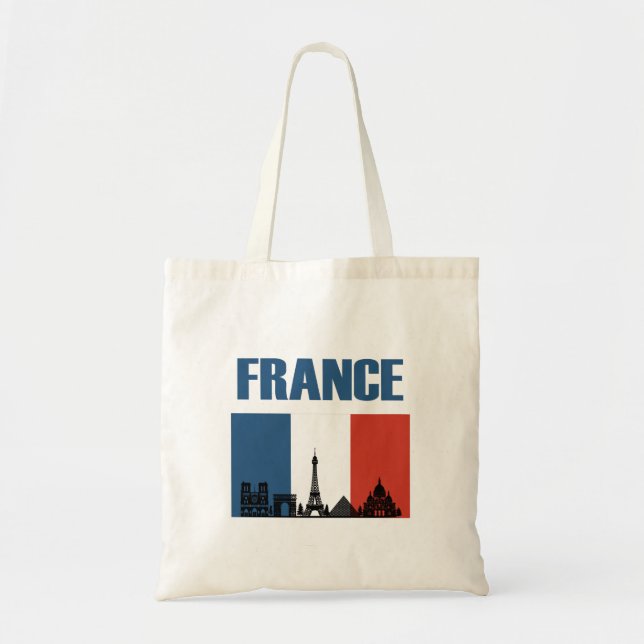 Frankreich Reisen - Paris City Skyline Französisch Tragetasche (Vorne)