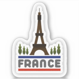 Frankreich Reisen Vinyl Sticker