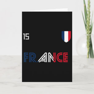 Frankreich Retro-Fußball französische Flagge Karte
