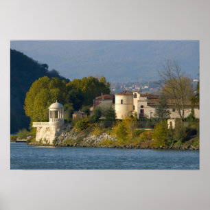 Frankreich, Rhone Fluss, Stadt bei Vienne 2 Poster