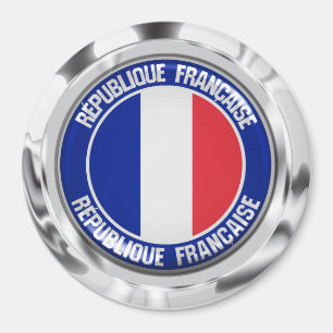 Frankreich Runde Emblem Magnet
