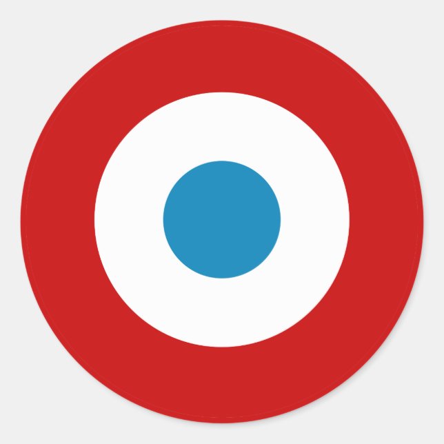Frankreich Runde Land Flaggen Symbol Armee Militär Runder Aufkleber (Vorderseite)