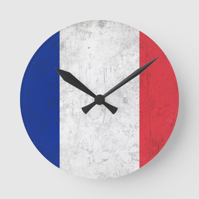 Frankreich Runde Wanduhr (Vorderseite)