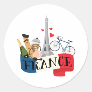 Frankreich Runder Aufkleber