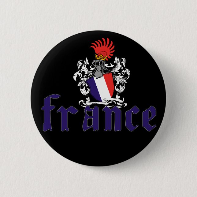 Frankreich-Schild-Knopf Button (Vorderseite)