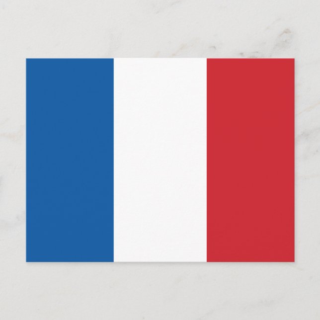 Frankreich Schlichte Flagge Postkarte (Vorderseite)