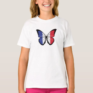 Frankreich - Schmetterlingsflagge T-Shirt