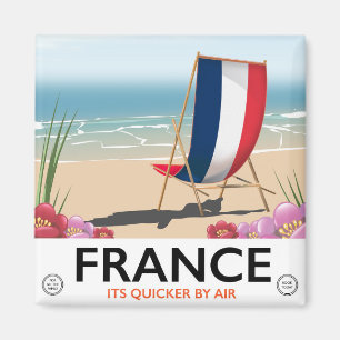 Frankreich-Seebad-Reiseplakat Magnet