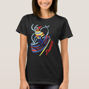 Frankreich Skireise Retro Vintage T-Shirt
