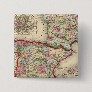 Frankreich, Spanien, Portugal Karte von Mitchell Button