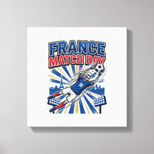 Frankreich Spieltag Skelett Stürmer Nationen High Leinwanddruck
