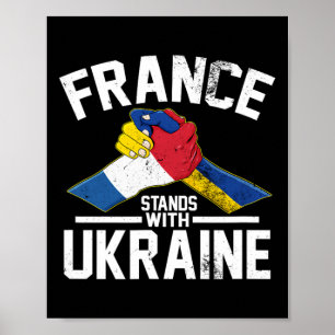 Frankreich steht hinter der Ukraine Ukrainische fr Poster