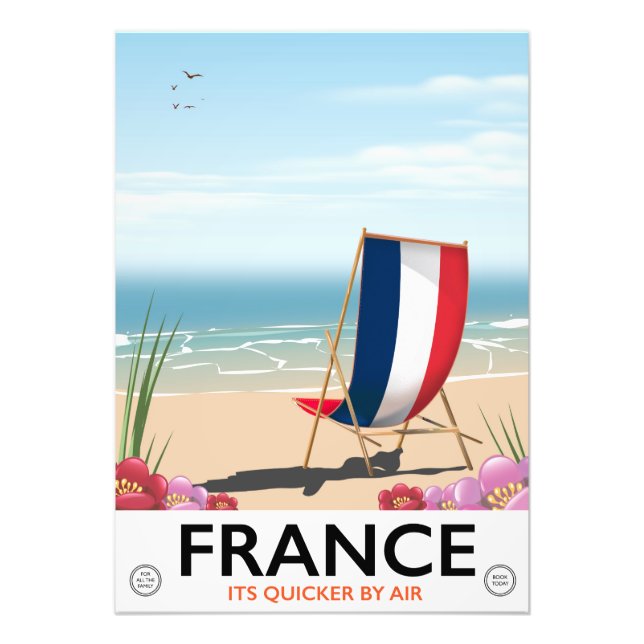 Frankreich Strandprospekt Fotodruck (Vorne)