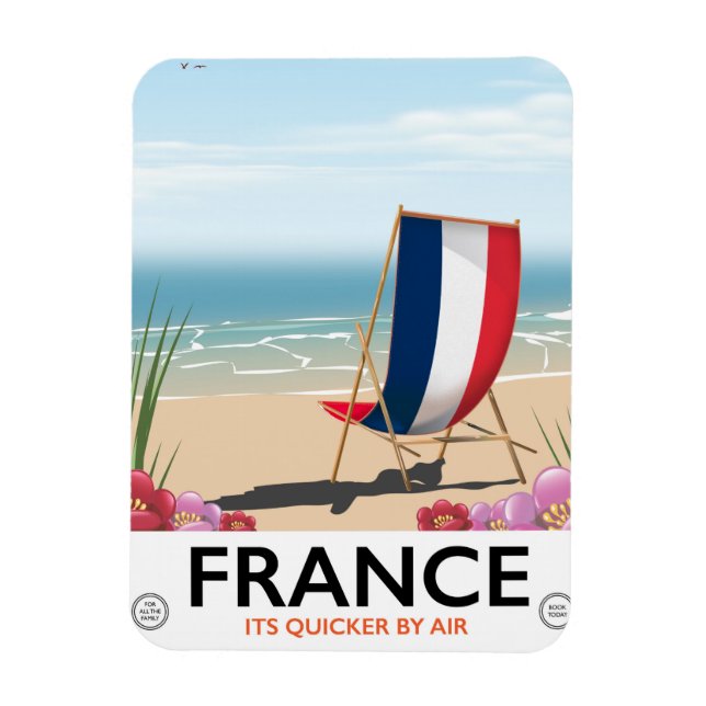 Frankreich Strandprospekt Magnet (Vertikal)