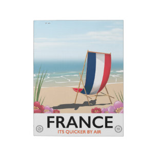 Frankreich Strandproster. Notizblock