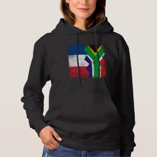 Frankreich Südafrika Flaggen Halbsüdafrikanisches Hoodie