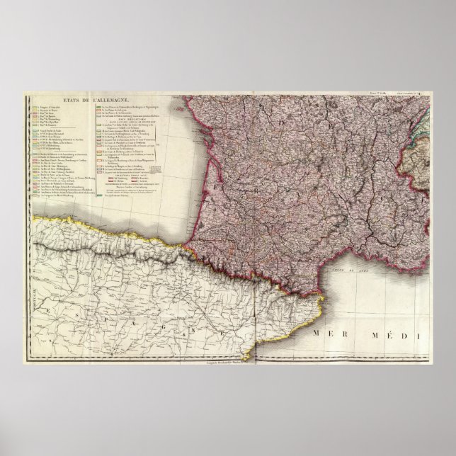 Frankreich Südwest Poster (Vorne)