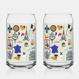 Frankreich Symbole Dosenglas