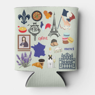 Frankreich Symbole Dosenkühler