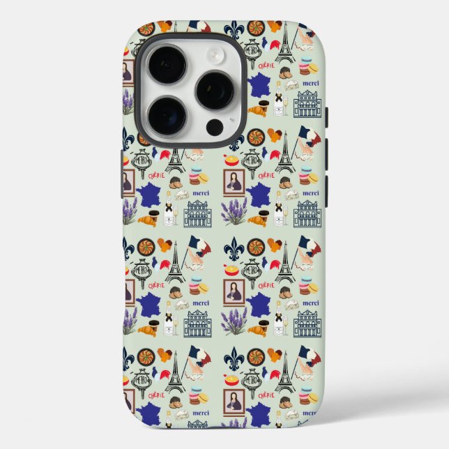 Frankreich Symbole iPhone 16 Pro Hülle (Rückseite)