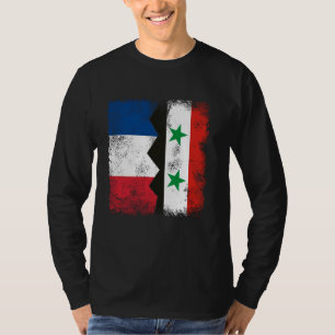 Frankreich Syrien Flaggen Halbwüchsiger französisc T-Shirt