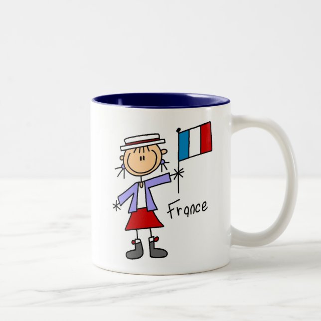 Frankreich-Tasse Zweifarbige Tasse (Rechts)
