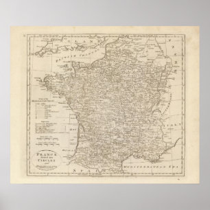 Frankreich teilte in Kreise und Abteilungen 2 Poster