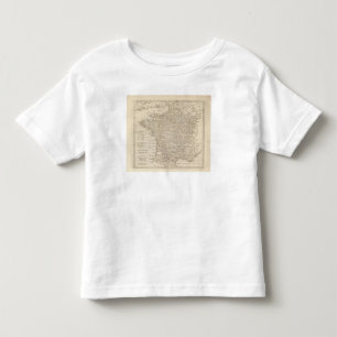 Frankreich teilte in Kreise und Abteilungen unter Kleinkind T-shirt