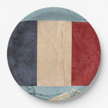 Frankreich Teller für Flaggenpapiere