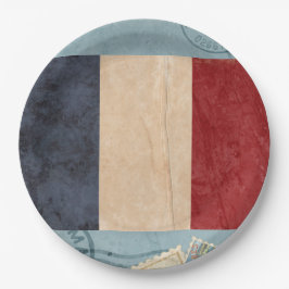 Frankreich Teller für Flaggenpapiere