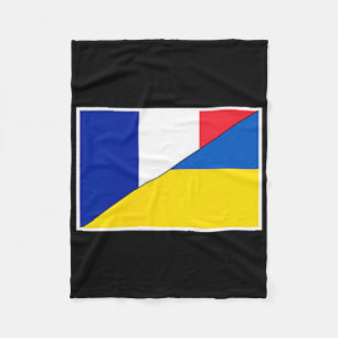 Frankreich Ukraine-Flagge Französische Ukrainische Fleecedecke
