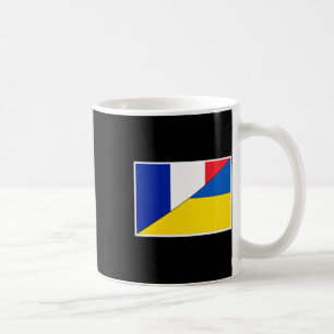 Frankreich Ukraine-Flagge Französische Ukrainische Kaffeetasse