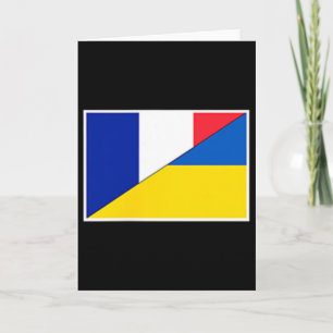 Frankreich Ukraine-Flagge Französische Ukrainische Karte